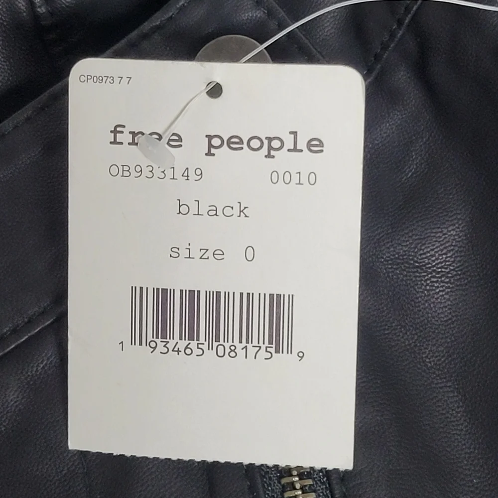 Free People NWT Wrapped Up Vegan Leather  Midi Skirt Size 0.